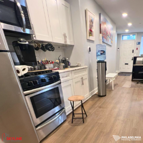 Philadelphia Flooring Solutions's commercial flooring work for Skyline Property Management in Philadelphia, PA