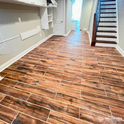 Tile floors in a NJ home by Philadelphia Flooring Solutions
