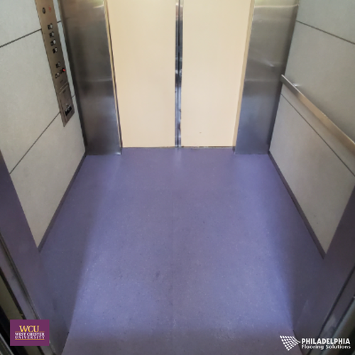 Commercial flooring renovation at West Chester University College