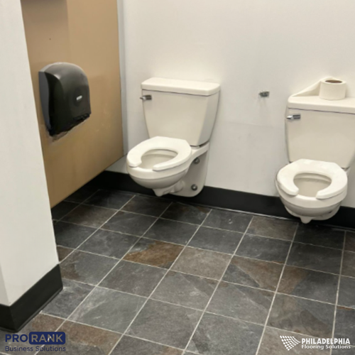 Commercial bathroom by Philadelphia Flooring Solutions