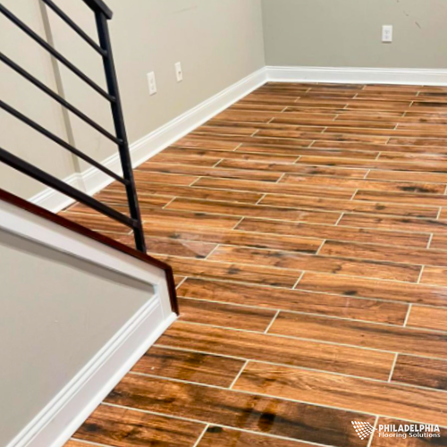 Tile floors in a NJ home by Philadelphia Flooring Solutions