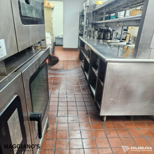 Philadelphia Flooring Solutions's commercial flooring work for Maggiano's Little Italy in Philadelphia, PA