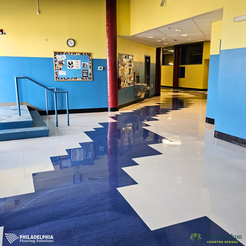 Philadelphia Flooring Solutions's commercial flooring work for Wissahickon Charter School in Philadelphia, PA