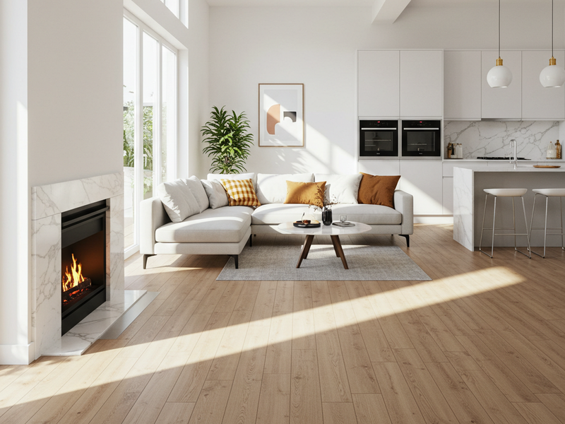Hardwood Flooring in a Modern Living Room