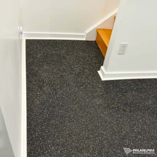 Rubber floors in a NJ home by Philadelphia Flooring Solutions