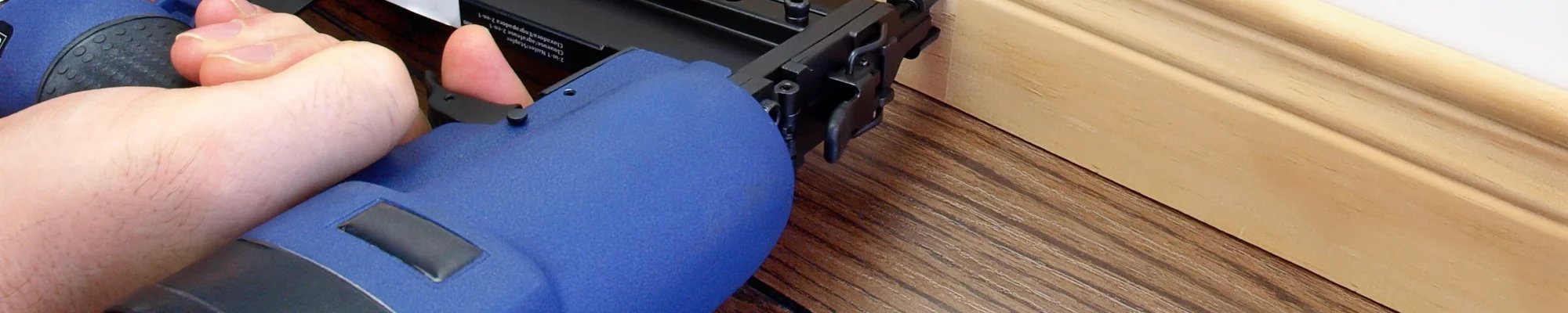 Wood baseboard installation