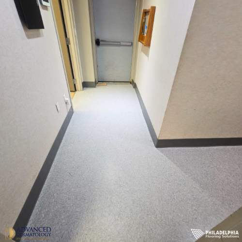Philadelphia Flooring Solutions's commercial flooring work for Advanced Dermatology and Cosmetic Surgery in Philadelphia