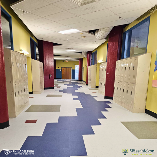 Philadelphia Flooring Solutions's commercial flooring work for Wissahickon Charter School in Philadelphia, PA