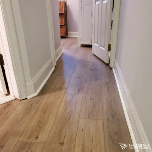 Luxury Vinyl LVP floors in a NJ home by Philadelphia Flooring Solutions