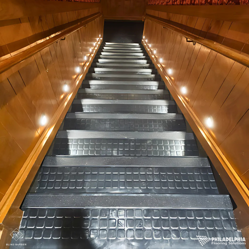 Before image of Philadelphia Flooring Solutions's commercial flooring work for Blind Barber Bar in Poplar, PA