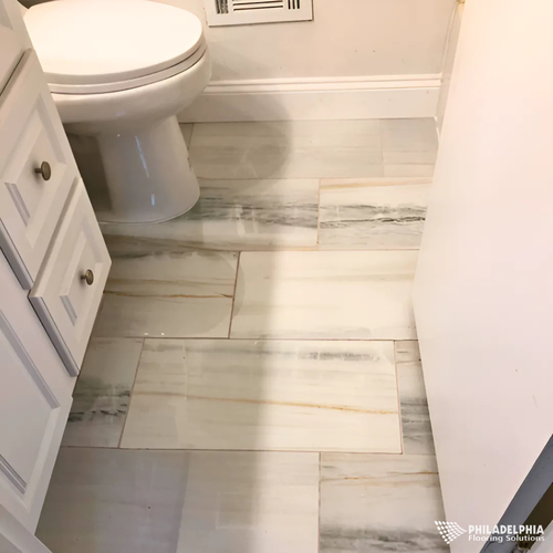Tile flooring in a New Jersey home by Philadelphia Flooring Solutions