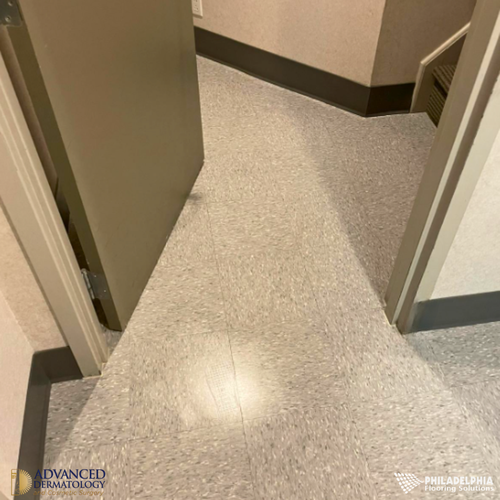 Philadelphia Flooring Solutions's commercial flooring work for Advanced Dermatology and Cosmetic Surgery in Philadelphia