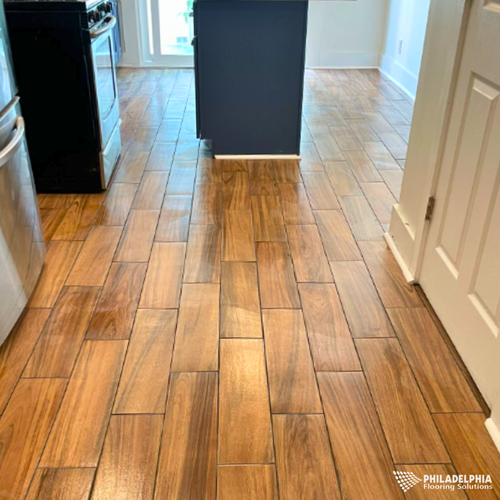 Tile floors in a NJ home by Philadelphia Flooring Solutions