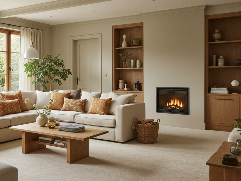 Carpet Flooring in a cozy and inviting living room