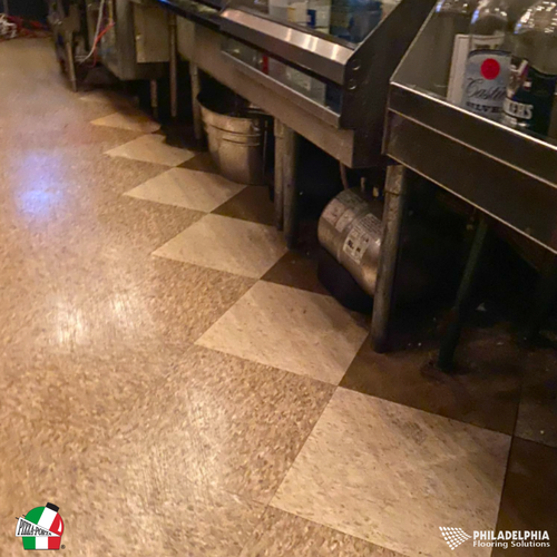 Philadelphia Flooring Solutions's commercial tile flooring work for Porta Asbury Park in Yorktown, PA