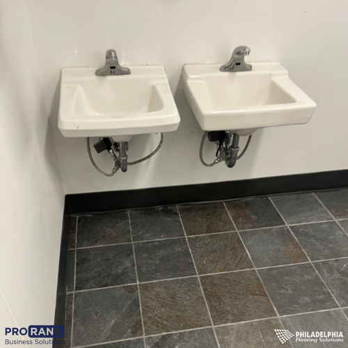Commercial bathroom by Philadelphia Flooring Solutions