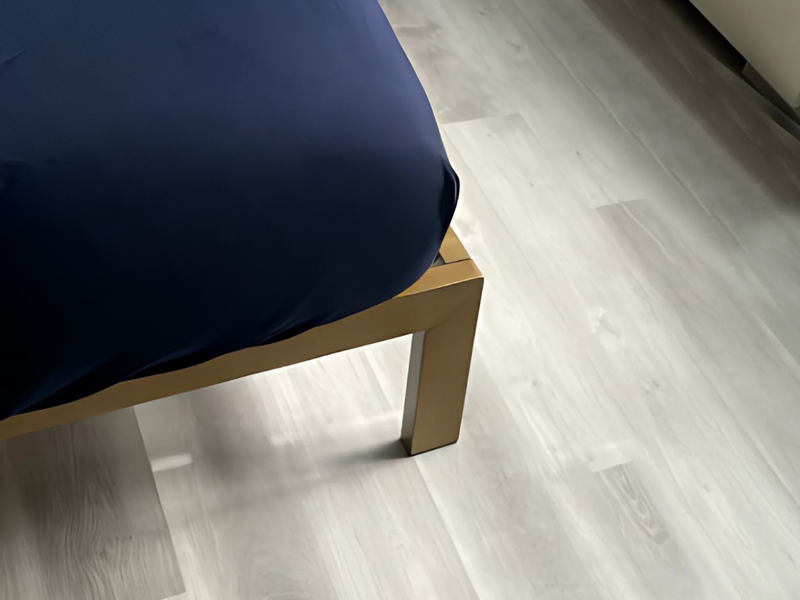 Beautiful grey luxury vinyl flooring in a Cherry Hill NJ bedroom